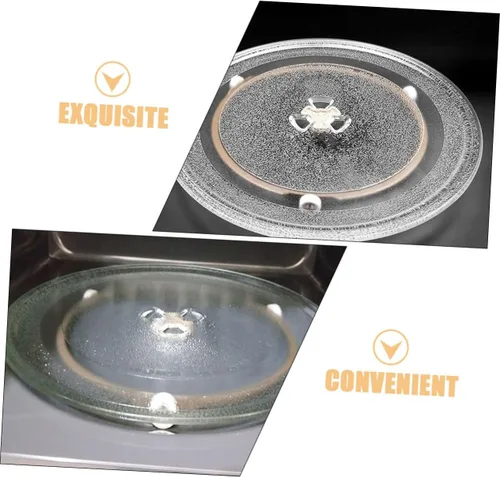 Miniatura 3 de 2pcs Soporte de placa giratoria de microondas Material accesorio de rodillo de placa de vidrio para hornos de microondas y reemplazo conveniente