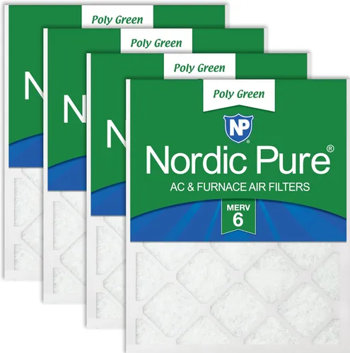Miniatura 66 de Nordic Pure Filtros de aire para horno MERV 6 de 18 x 25 x 1 pulgadas (tamaño real: 17 1/2 x 24 1/2 x 3/4), color verde poliéster MERV 6, reduce