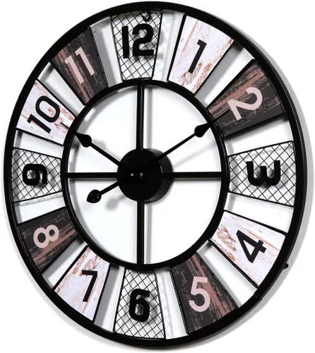 Miniatura 4 de Wall ClockGiant Wall Clock, 60 Cm Metal Silent Wall Clock Vintage Design Wall Clock for Kitchen, Living Room, Bedroom, Office, Bar