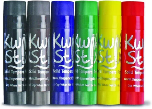Miniatura 8 de Kwik Stix Solid Tempera Paint Stick, 6 colores primarios