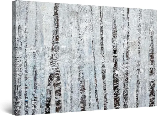 Miniatura 15 de Startonight Lienzo decorativo abstracto para pared, pintura del árbol de la vida amarillo, impresión grande estirada, moderna para dormitorio o sala