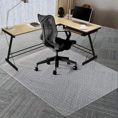 Vicwe Tapete grande para silla de oficina para suelos alfombrados, 60 x 48 pulgadas, alfombrillas rectangulares para sillas de escritorio con
