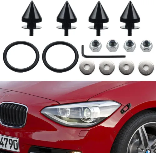 x xotic tech Spike JDM Style - Parachoques para maletero de coche, tapas de escotilla de liberación rápida (negro)