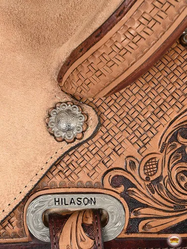 Miniatura 8 de HILASON Flex Tree Western Horse Saddle in American Leather Barrel Trail for Horses