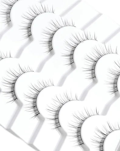 Miniatura 24 de Pestañas cortas de aspecto natural, pestañas postizas sutiles rizadas en C, pestañas postizas de volumen, pestañas de visón de 10mm, paquete