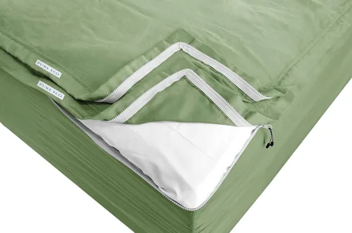 Miniatura 26 de Pure Eco Sábana bajera ajustable Easy Zipper, incluye 1 base de sábana bajera y 2 sábanas con cremallera, de 15 pulgadas, tamaño individual, sábana