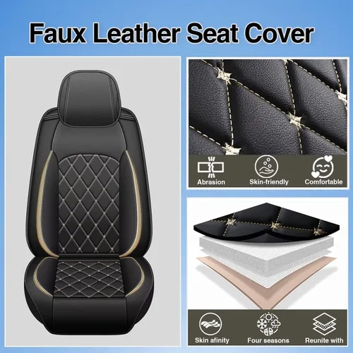 Miniatura 6 de Juego completo de fundas de asiento para Subaru Outback 2007-2025 Fundas impermeables de asiento de automóvil de piel sintética, protector fácil