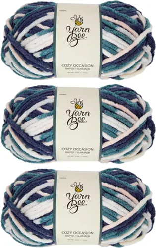 Miniatura 34 de Hilo Yarn Bee súper voluminoso para crochet y tejer – Rollo suave – 92,4 metros de hilo 100% poliéster para crochet, mantas, sombreros y más