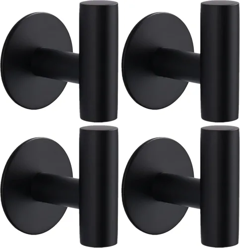 Miniatura 12 de Ganchos adhesivos para toallas de servicio pesado, ganchos de pared resistentes de acero inoxidable impermeables para toallas de ducha, gancho