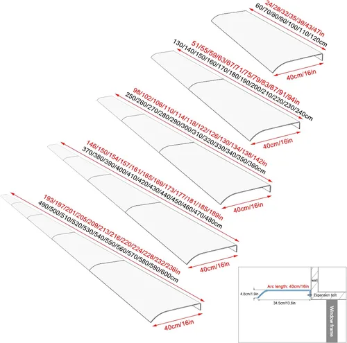 Miniatura 3 de Toldo invisible para puerta delantera, toldo para exteriores, toldo transparente para jardín, patio, toldo de entrada, cubierta de policarbonato