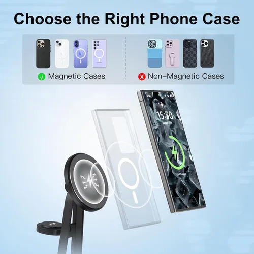 Miniatura 3 de Cargador inalámbrico Samsung Estación de carga 3 en 1 para Samsung Galaxy S25/S24/S23/S22 y Apple Watch 7/6/5/AirPods Cargador MagSafe