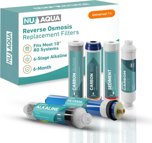 Miniatura 16 de NU Aqua Sistema de Filtro de Agua Potable de Ósmosis Inversa Set de Reemplazo - Kit de 4 Etapas de 1 Año para Debajo del Fregadero - Incluye Filtros