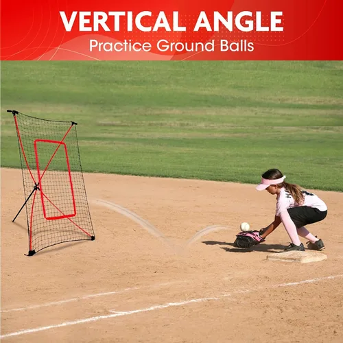 Miniatura 7 de Red de entrenamiento de béisbol - Regalos para niños, adolescentes, niños y jóvenes Redes de práctica de béisbol Rebotadores - Golpear, lanzar