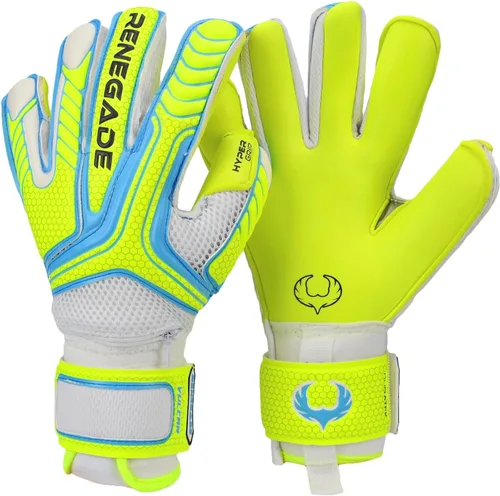 Miniatura 13 de Guantes de portero Renegade GK Vulcan con protección antimicrobiana (tallas 6-11, 4 estilos, nivel 3) Protectores de dedos Pro-Tek y agarre Hyper
