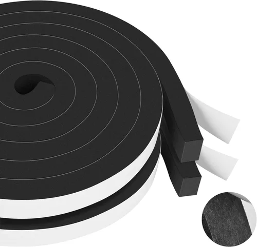 Miniatura 15 de Cintas de Espuma de 66 Pies Autoadhesivas, Tiras Selladoras de Espuma de 1/2 Pulgada x 1/8 Pulgada x 33.1 Pies Cada Rollo, Burletes de Alta Blanco