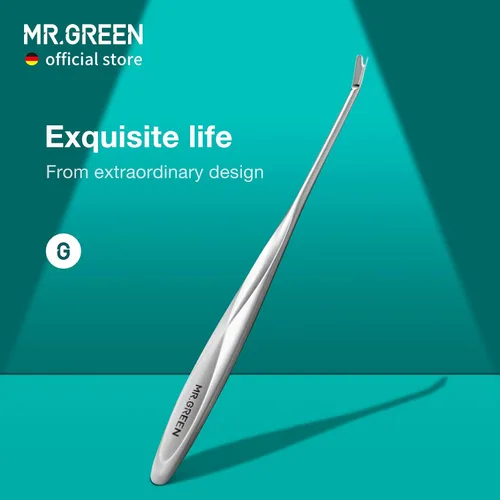 Miniatura 2 de MR.GREEN Empujador de cutículas, removedor de piel muerta, herramientas de manicura de acero inoxidable, cortador de cutículas profesional, pelador