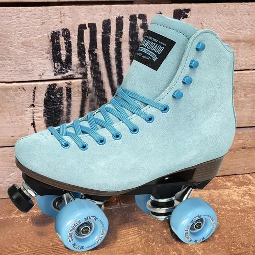 Miniatura 4 de Sure-Grip Boardwalk - Patines de ruedas unisex para exteriores con botas de cuero retro y ruedas 82A Sea Breeze