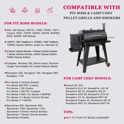 Miniatura 2 de Paquete de 2 encendedores de barra caliente compatibles con parrilla de pellets de madera Pit Boss y Camp Chef, el kit de elementos calefactores