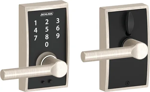 Miniatura 16 de Schlage - Cerradura táctil Camelot con picaporte Accent, cerradura de entrada electrónica sin llave (bronce envejecido, FE695 CAM 716 ACC)