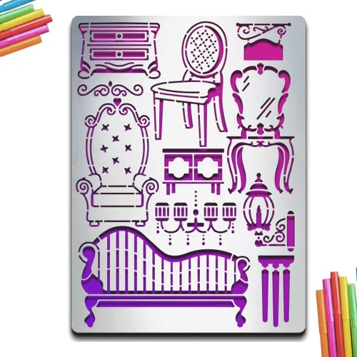 Miniatura 11 de MAYJOYDIY Plantillas de metal de feliz cumpleaños, plantilla de diario de metal, feliz cumpleaños, pastel, número, velas, marcapáginas, plantillas