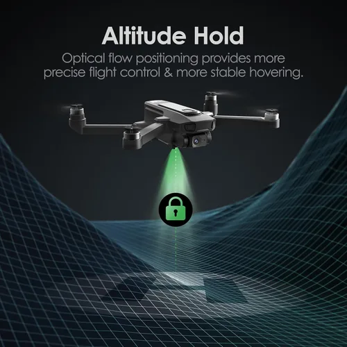 Miniatura 3 de WeFone WF20 Drone con cámara FPV 1080P para principiantes, cuadricóptero RC plegable con motor sin escobillas, modo sin cabeza, velocidad ajustable