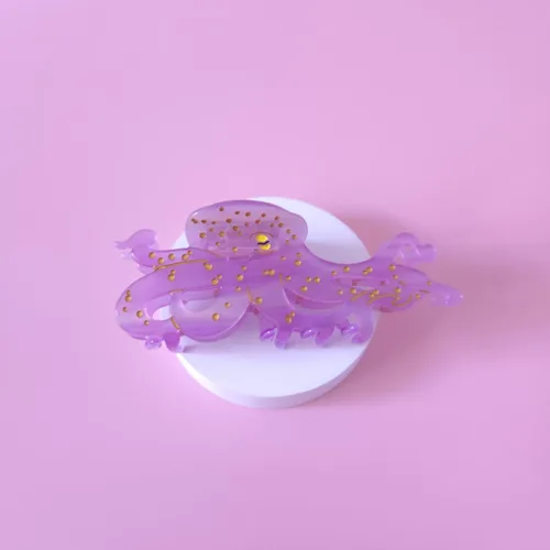 Miniatura 7 de Pinza grande con forma de pulpo, pinza de criatura marina, pinzas de acetato para el cabello, pinzas grandes para mujeres