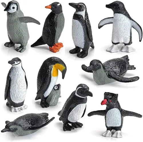 Miniatura 8 de Juego de 4 figuras de pingüino de la Antártida del ciclo de vida de pingüinos, juguetes educativos tempranos, juguetes educativos tempranos