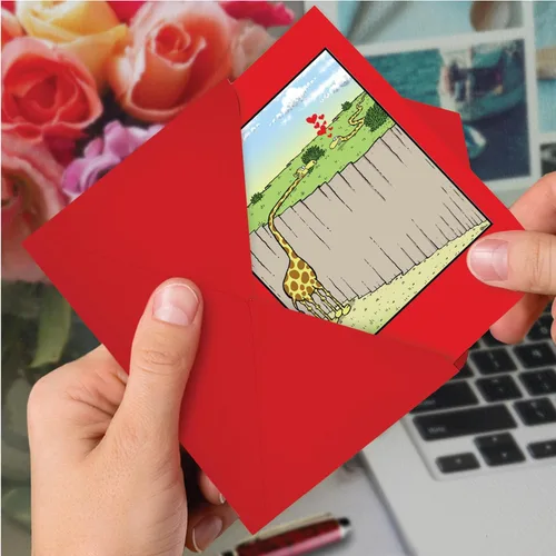 Miniatura 6 de NobleWorks Divertida tarjeta de felicitación del día de San Valentín con sobre de 5 x 7 pulgadas (1 tarjeta) Let's Neck C8796VDG