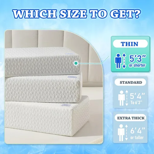 Miniatura 2 de HARBOREST Almohada Cubo Refrescante - Almohada para Dormir de Lado para Dolor de Cuello y Hombro, Almohada de Espuma Viscoelástica Cubo Pro con Azul