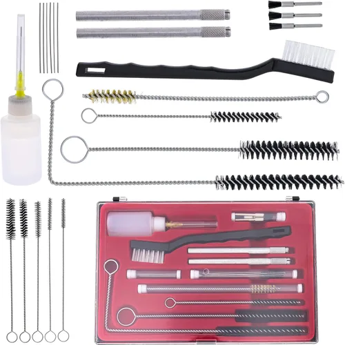 Master Airbrush Juego de pistola pulverizadora profesional para limpieza con estuche, conjunto completo para limpiar: pistolas de pintura HVLP,