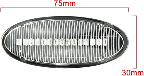 Miniatura 3 de Indicadores de giro de marcador lateral dinámico compatibles con Nissan Dualis March Juke F15, 26160-89900 26160-8990A Lentes transparentes.