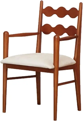 Miniatura 10 de Sillas de comedor tapizadas, silla de cocina con respaldo, silla de sala de estar con brazos versátil asiento de comedor de granja, sillas