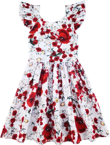 Miniatura 225 de Vestido de verano para niña, de algodón, con diseño floral