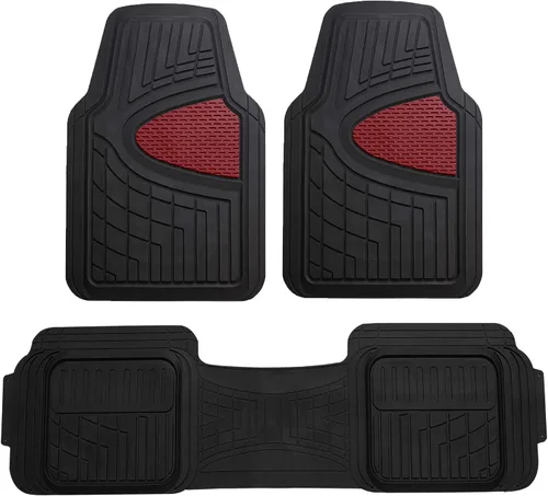 Miniatura 5 de TLH Alfombrillas recortables de canal alto de alta resistencia, alfombrillas de goma beige para automóviles, juego completo de ajuste universal