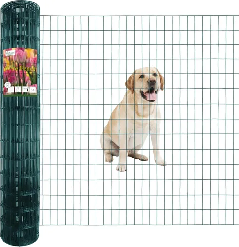 Miniatura 31 de FOREHOGAR Valla de alambre soldada con revestimiento de PVC negro de 24 pulgadas x 50 pies, 2 pulgadas x 3 pulgadas 16GA, rollo de cercado de borde