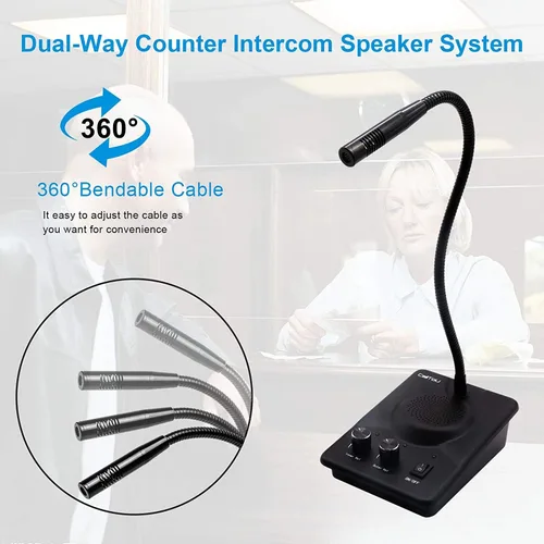 Miniatura 4 de CallToU Sistema de intercomunicación de altavoz de ventana e intercomunicador de contador para banco, hospital, oficina, tienda, estación