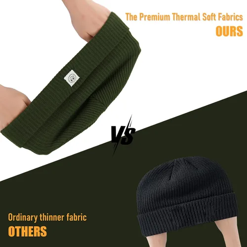 Miniatura 4 de Gorro para hombre con gorro de invierno con sonrisa, unisex, de punto, suave, cálido, con puños