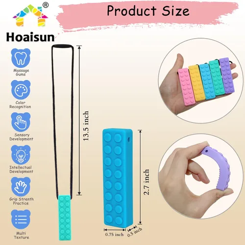 Miniatura 4 de Hoaisun Paquete de 13 collares masticables sensoriales