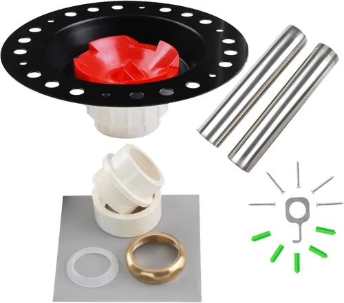 Miniatura 9 de Kit de bañera independiente con tubo de cola de acero inoxidable y adaptador de PVC compatible con todas las bañeras independientes, bañeras