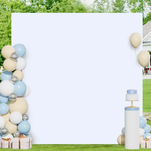 Miniatura 9 de FOTSHARER Cubierta de arco de color beige cuadrada de 6.6 x 6.6 pies, fundas de arco de globos de elastano, telón de fondo elástico para baby