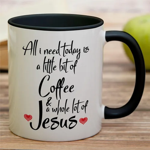 Miniatura 40 de Retreez Taza divertida – This Girl Runs on Coffee + Jesus - Tazas de café de cerámica de 11 onzas – Divertido, sarcasmo, sarcástico, motivacional