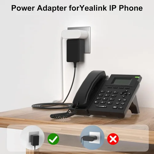 Miniatura 5 de LQM Yealink Phones - Adaptador de corriente de 5 V 2 A compatible con T54W T46U T46S T48U T48S T53W T57W T58A T58-CAM MP54 MP56 PS5V2000US Cargador