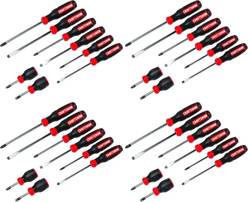 CRAFTSMAN Juego de destornilladores, bimateriales, juego de 8 piezas (CMHT65075N), (paquete de 4)