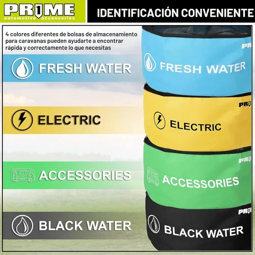 Miniatura 2 de PR1ME - Paquete de 4 bolsas impermeables para manguera de caravana, bolsa de utilidad para manguera de alcantarillado, accesorios de cámper