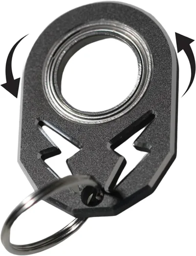 YIPUKIYI Llavero Giratorio Anillo de Dedo Llave Cadena Giratorio Anillo de Dedo Tipo Juguete para Hombres, Mujeres y Niños (Negro)