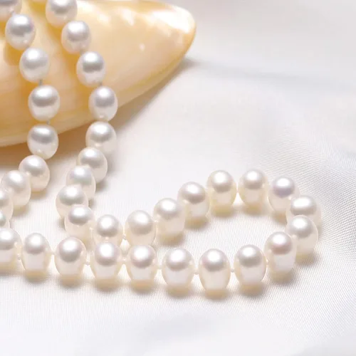 Miniatura 5 de AOOVOO Genuine Freshwater Cultured Pearl Necklace and Earring Set Wedding Pearl Jewelry Sets for Bride Bridesmaid Women Girls in AAA Quality Mothers