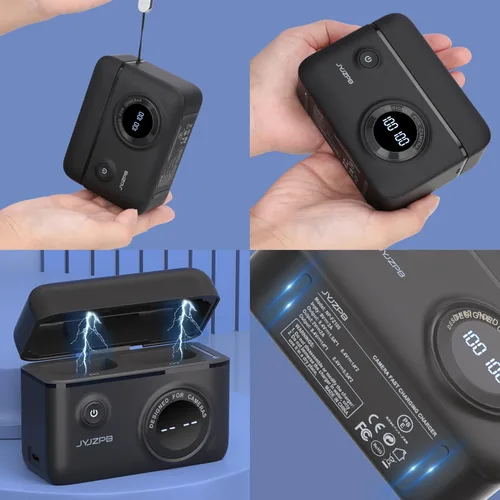 Miniatura 3 de JYJZPB Paquete de 2 baterías NP-FZ100 y cargador de batería rápido compatibles con cámaras Sony A7III, A7IV, A7R III, A7R IV, A9, A9II, Alpha 9S