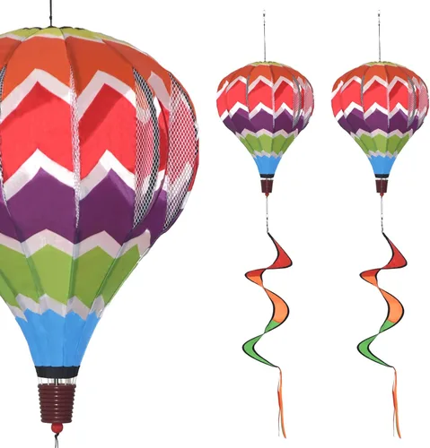 Miniatura 7 de Girasol gigante globo aerostático para jardín, molinetes grandes, molinillos de viento Whirligigs juguetes para niños, decoración de patio, Amarillo