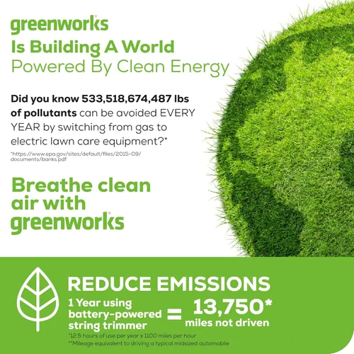 Miniatura 10 de Greenworks Bordeadora sin escobillas todo terreno de 80 V, hoja de acero de 8 pulgadas, profundidad profesional de 2.25 pulgadas y ajuste sin