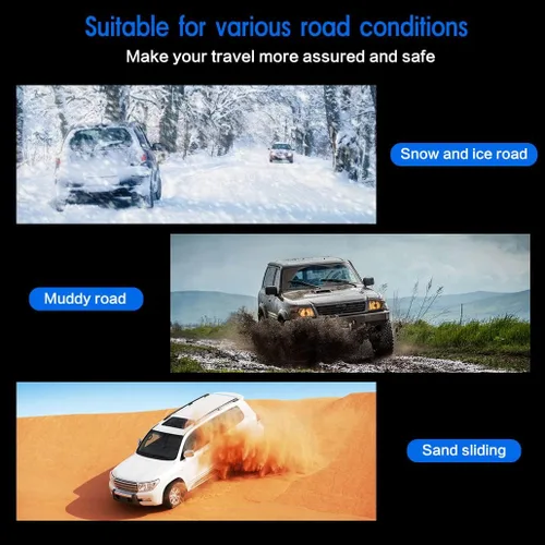 Miniatura 6 de Cadenas de nieve, antideslizantes, no metálicas, cadenas de emergencia para neumáticos, adecuadas para automóviles, camiones, camionetas